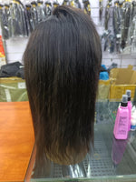 GLUELESS 13A BRAZILIAN HAIR EAR TO EAR FRONTAL WIG 12 INCH NATURAL COLOR GLUELESS WIG