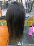 GLUELESS 13A BRAZILIAN HAIR EAR TO EAR FRONTAL WIG 12 INCH NATURAL COLOR GLUELESS WIG