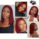 Readytogo Glueless Full Frontal 100% Brazilian Hair 8 Inch Bob Wig Color 99j