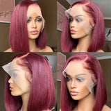 Readytogo Glueless Full Frontal 100% Brazilian Hair 8 Inch Bob Wig Color 99j