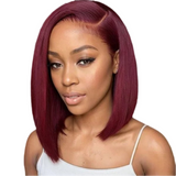 Readytogo Glueless Full Frontal 100% Brazilian Hair 8 Inch Bob Wig Color 99j