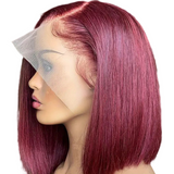 Readytogo Glueless Full Frontal 100% Brazilian Hair 8 Inch Bob Wig Color 99j