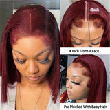 Readytogo Glueless Full Frontal 100% Brazilian Hair 8 Inch Bob Wig Color 99j