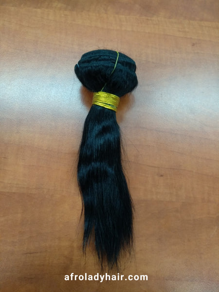 12A BRAZILIAN STRAIGHT HAIR SINGLE BUNDLE 8" NATURAL COLOR