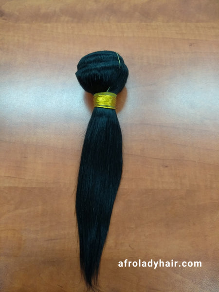 12A BRAZILIAN STRAIGHT HAIR SINGLE BUNDLE 10" NATURAL COLOR