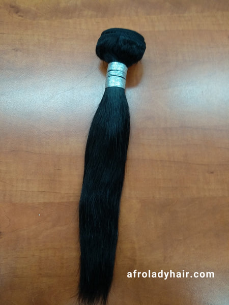 12A BRAZILIAN STRAIGHT HAIR SINGLE BUNDLE 12" NATURAL COLOR
