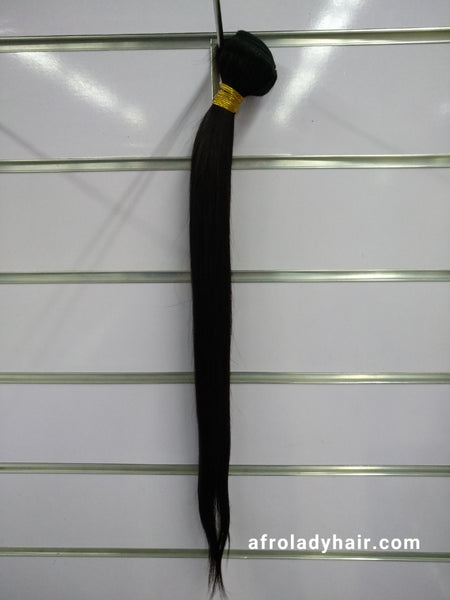12A BRAZILIAN STRAIGHT HAIR SINGLE BUNDLE 24" NATURAL COLOR