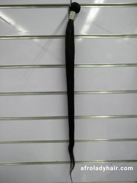 12A BRAZILIAN STRAIGHT HAIR SINGLE BUNDLE 30" NATURAL COLOR