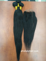 10A PERUVIN HAIR 20” 3 BUNDLES WITH CLOSURE NATURAL COLOR ON SPECIAL