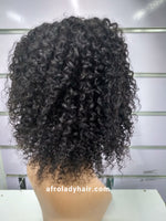 10A PERUVIAN HAIR JERRY CURL WIG 10 INCH NATURAL COLOR